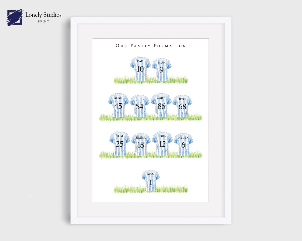 Personalised Family Print, Family tree print, Family Gift - Lonely Studios Print