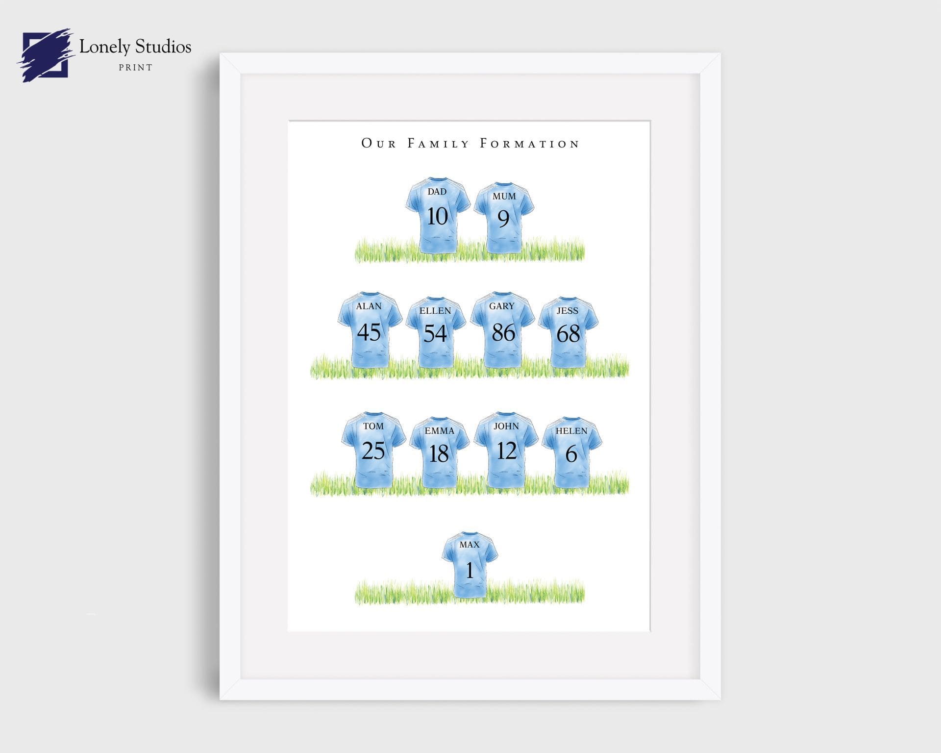 Personalised Family Print, Family tree print, Family Gift - Lonely Studios Print